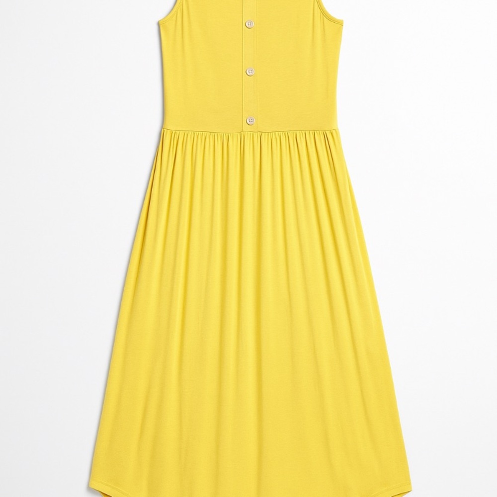 Chic Yellow Midi Dress